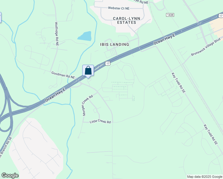 map of restaurants, bars, coffee shops, grocery stores, and more near 8708 Red Leaf Run in Leland
