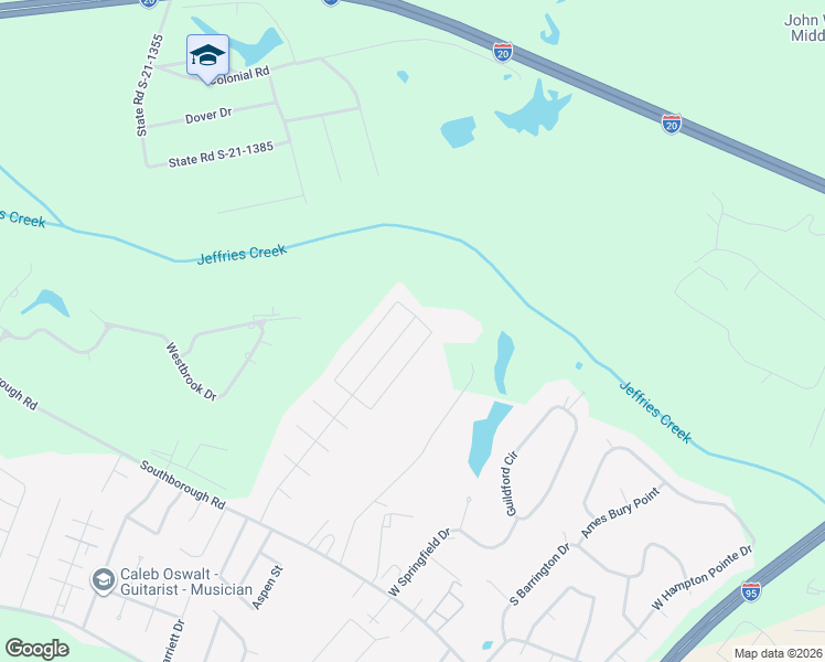 map of restaurants, bars, coffee shops, grocery stores, and more near 304 Magna Carta Road in Florence