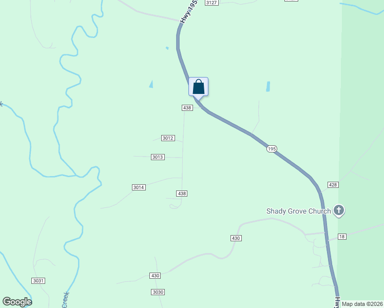 map of restaurants, bars, coffee shops, grocery stores, and more near 294 County Road 438 in Double Springs