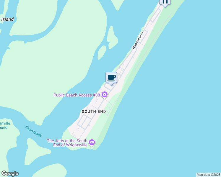 map of restaurants, bars, coffee shops, grocery stores, and more near 710 South Lumina Avenue in Wrightsville Beach