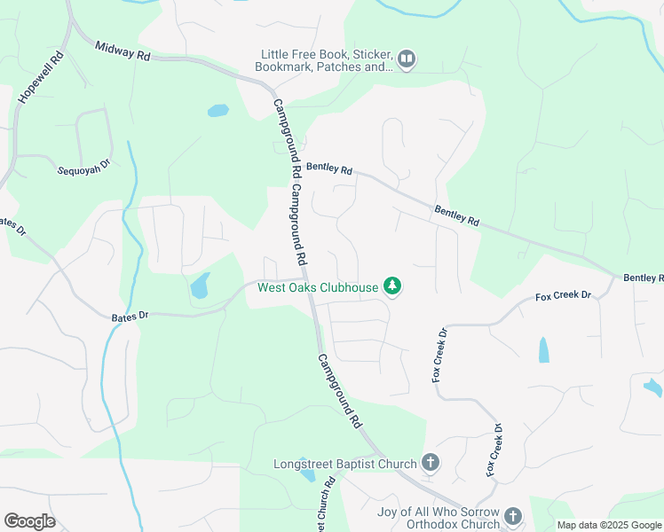 map of restaurants, bars, coffee shops, grocery stores, and more near 6995 Tybridge Street in Cumming