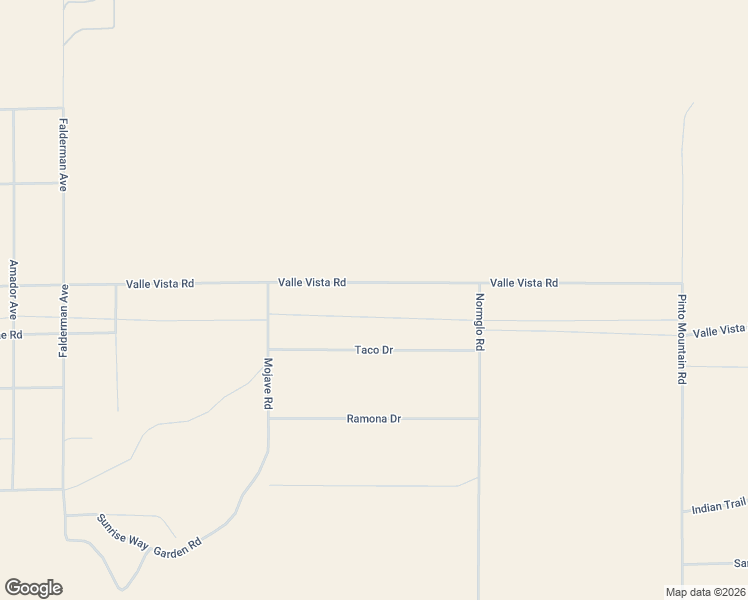 map of restaurants, bars, coffee shops, grocery stores, and more near 77077 Valle Vista Road in Twentynine Palms