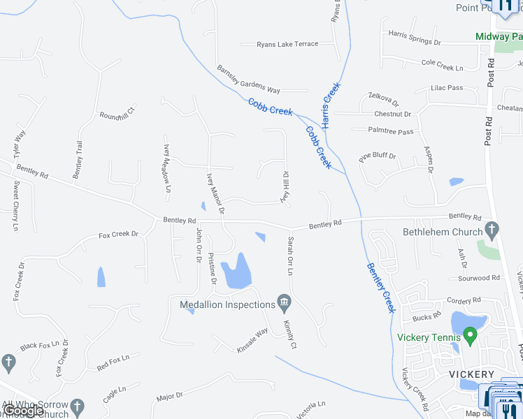 map of restaurants, bars, coffee shops, grocery stores, and more near 6180 Ivey Hill Drive in Cumming