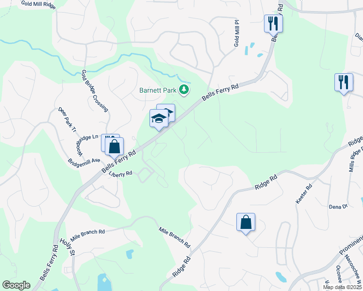 map of restaurants, bars, coffee shops, grocery stores, and more near 1022 Boxwood Lane in Canton