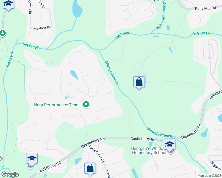 map of restaurants, bars, coffee shops, grocery stores, and more near 4610 Golden Wood Court in Cumming