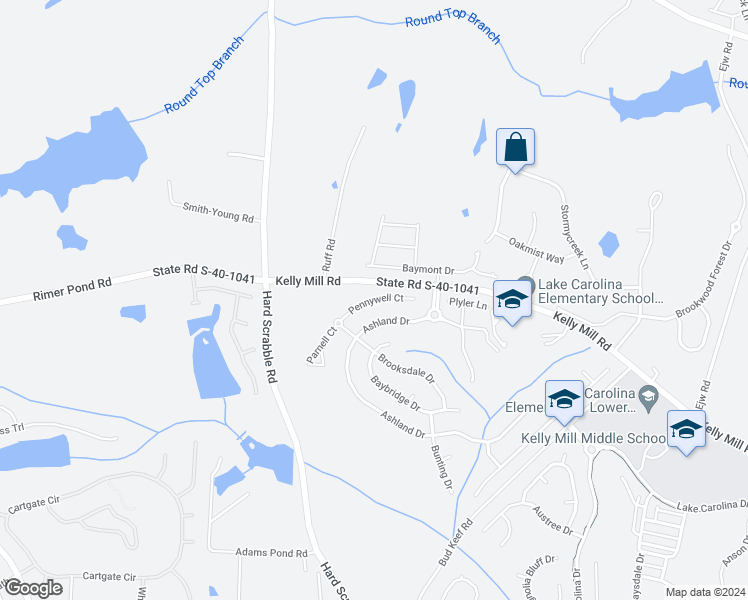 map of restaurants, bars, coffee shops, grocery stores, and more near Pennywell Court in Columbia