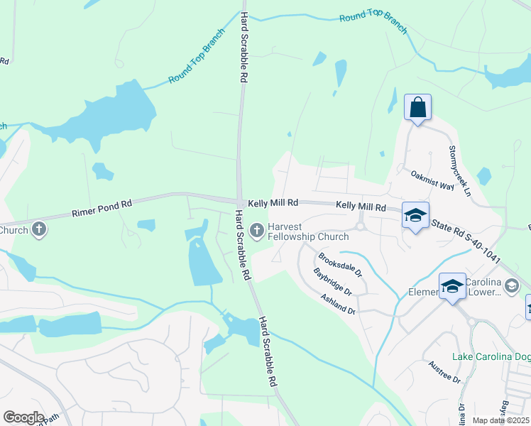 map of restaurants, bars, coffee shops, grocery stores, and more near 1271 Kelly Mill Road in Blythewood