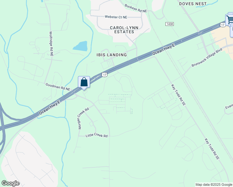 map of restaurants, bars, coffee shops, grocery stores, and more near 110 Hewett-Burton Road Southeast in Leland