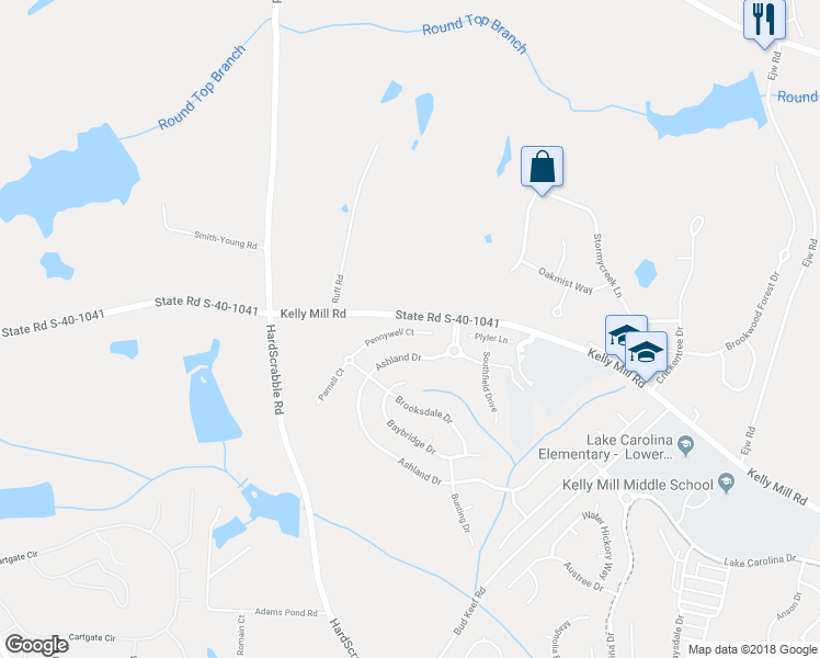 map of restaurants, bars, coffee shops, grocery stores, and more near 726 Pennywell Court in Columbia