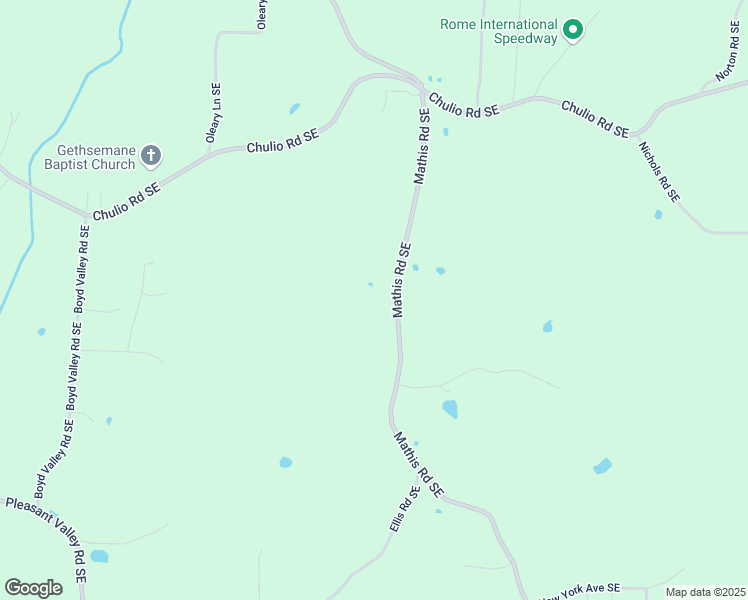 map of restaurants, bars, coffee shops, grocery stores, and more near 982 Mathis Road Southeast in Rome