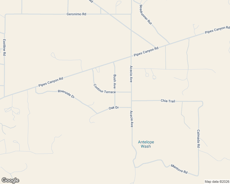 map of restaurants, bars, coffee shops, grocery stores, and more near Contour Terrace in Pioneertown