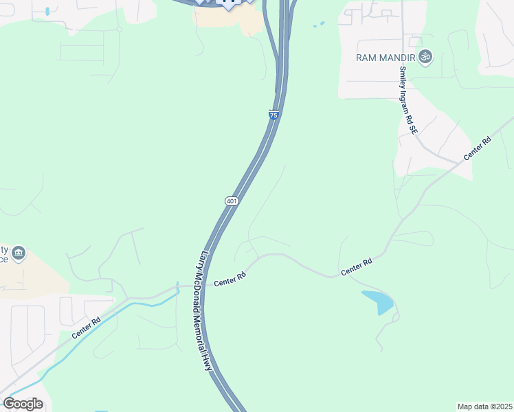 map of restaurants, bars, coffee shops, grocery stores, and more near 30 Ponders Road in Cartersville