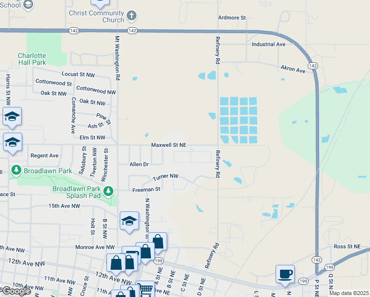 map of restaurants, bars, coffee shops, grocery stores, and more near 402 Wandering Way in Ardmore