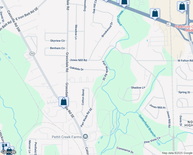 map of restaurants, bars, coffee shops, grocery stores, and more near 90 Sharp Way in Cartersville