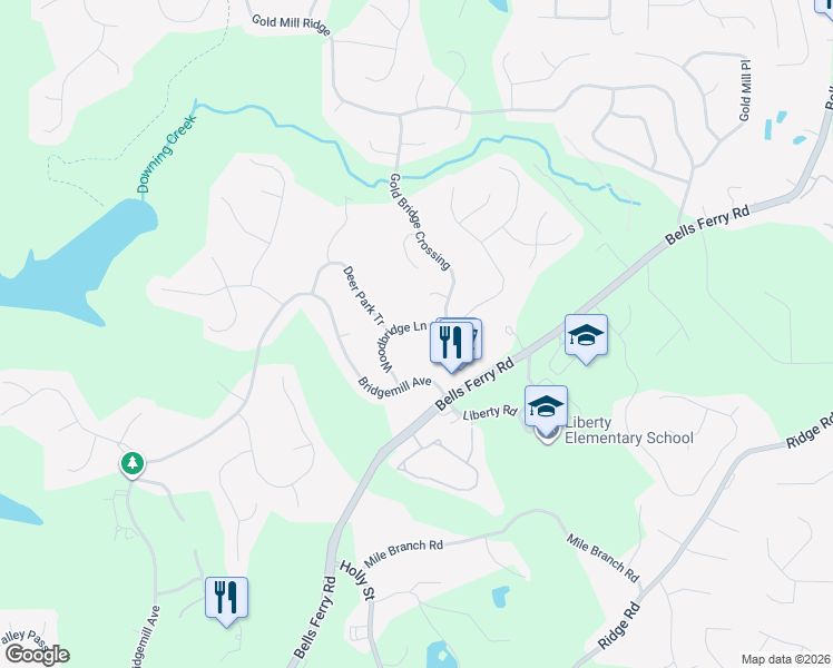 map of restaurants, bars, coffee shops, grocery stores, and more near 3020 Woodbridge Lane in Canton