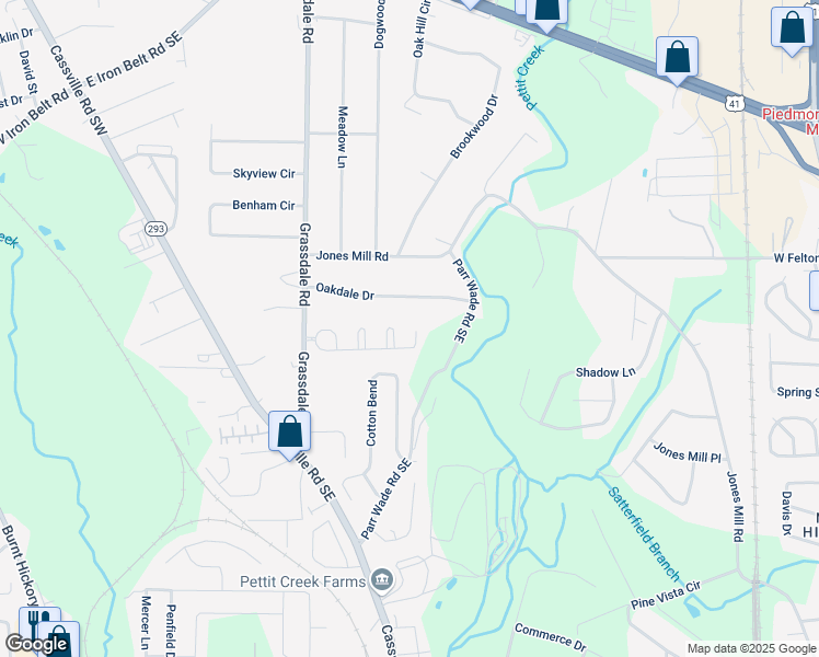 map of restaurants, bars, coffee shops, grocery stores, and more near 91 Sharp Way in Cartersville