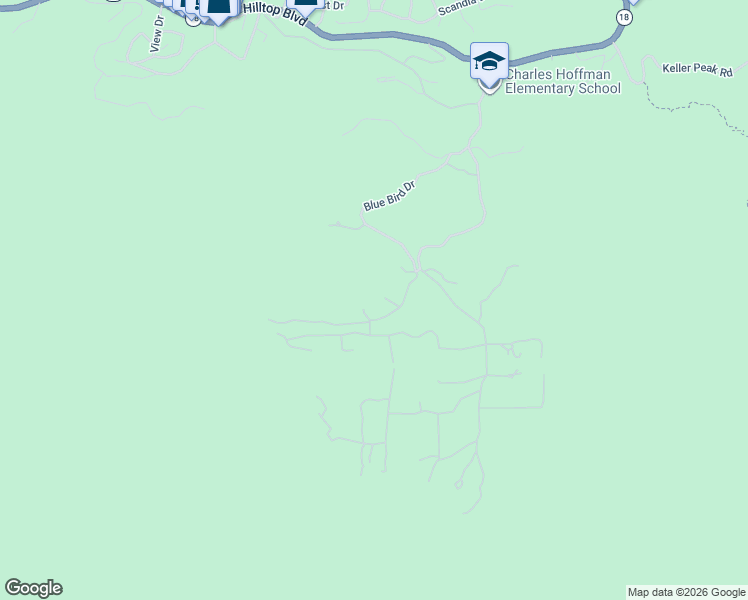 map of restaurants, bars, coffee shops, grocery stores, and more near 32310 Hummingbird Court in Running Springs