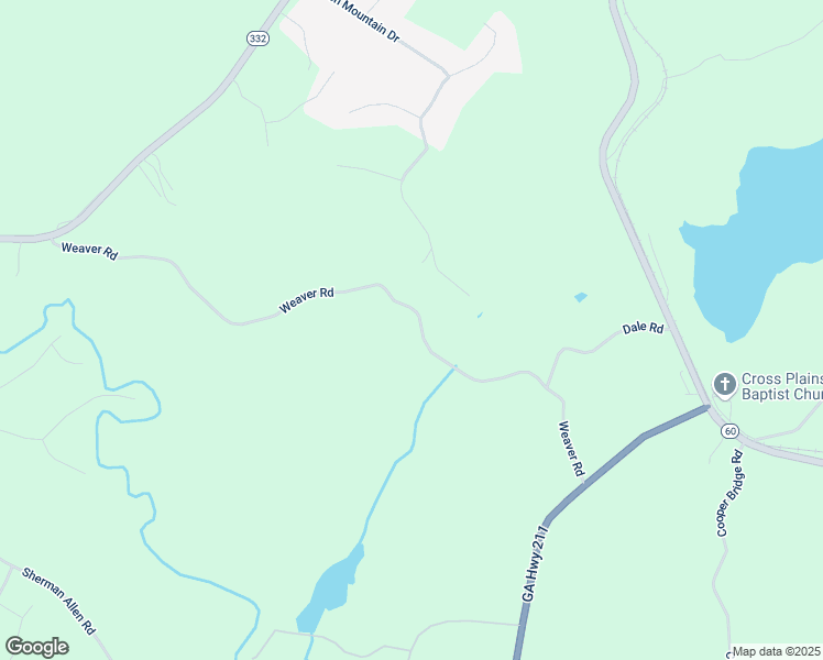 map of restaurants, bars, coffee shops, grocery stores, and more near 4974 Weaver Road in Gainesville