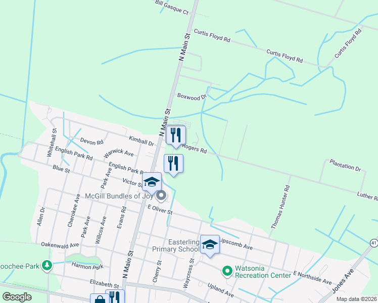 map of restaurants, bars, coffee shops, grocery stores, and more near 1318 North Main Street in Marion