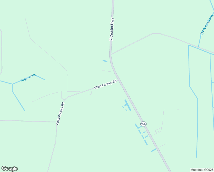 map of restaurants, bars, coffee shops, grocery stores, and more near 3126 7 Creeks Highway in Whiteville