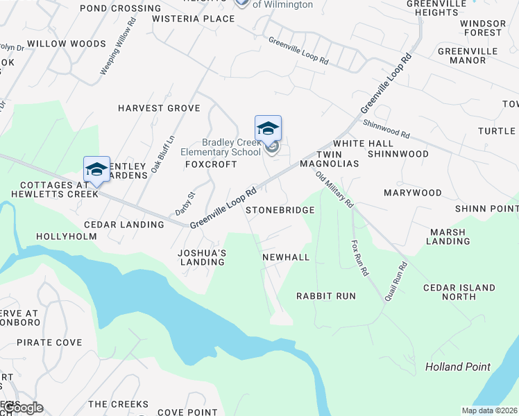map of restaurants, bars, coffee shops, grocery stores, and more near 6217 Head Road in Wilmington