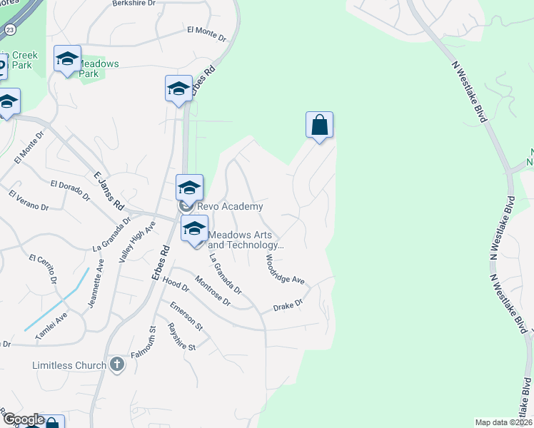 map of restaurants, bars, coffee shops, grocery stores, and more near 1259 Lamont Avenue in Thousand Oaks