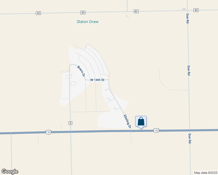 map of restaurants, bars, coffee shops, grocery stores, and more near 1400 Ebeling Drive in Plainview