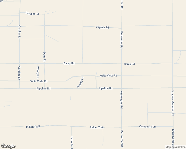 map of restaurants, bars, coffee shops, grocery stores, and more near 82658 Valle Vista Road in Twentynine Palms