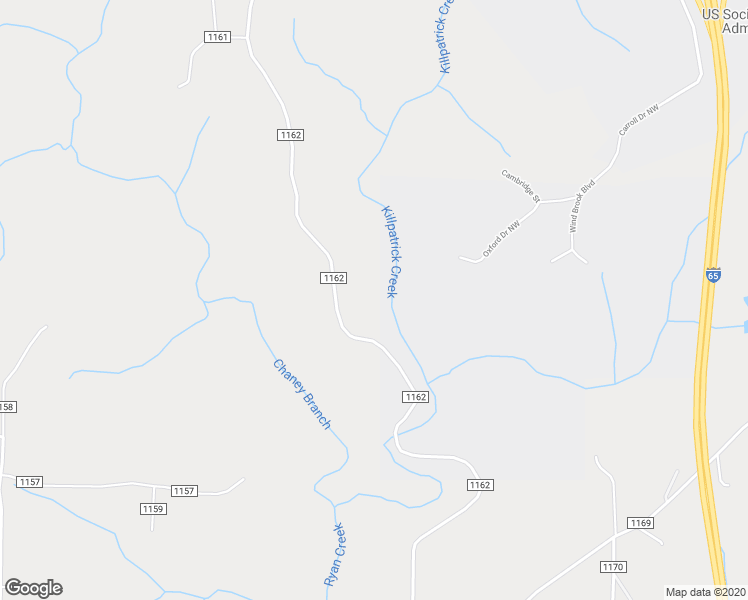 map of restaurants, bars, coffee shops, grocery stores, and more near 1454 County Road 1162 in Cullman