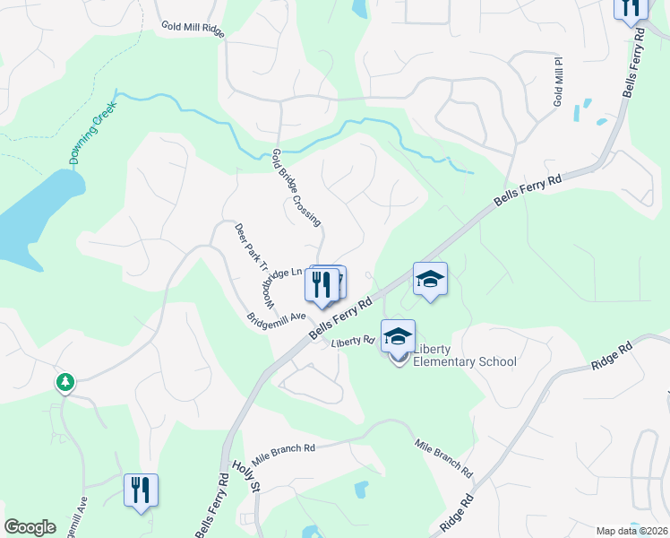 map of restaurants, bars, coffee shops, grocery stores, and more near 3034 Woodbridge Lane in Canton