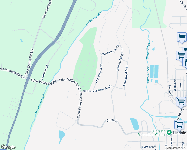 map of restaurants, bars, coffee shops, grocery stores, and more near 28 Brooke Court Southeast in Rome