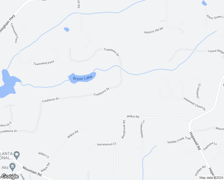 map of restaurants, bars, coffee shops, grocery stores, and more near 252 Traditions Drive in Alpharetta