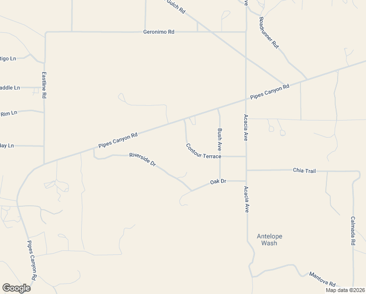 map of restaurants, bars, coffee shops, grocery stores, and more near 52625 Contour Terrace in Pioneertown