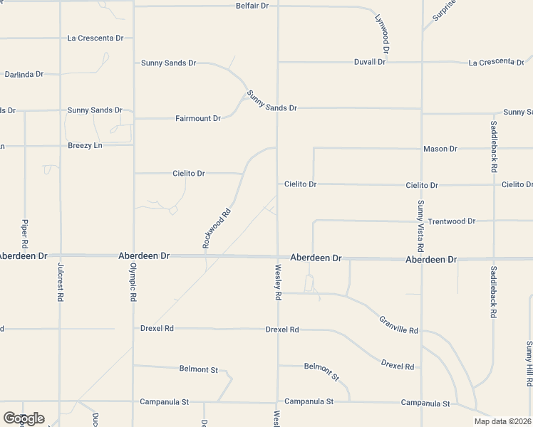 map of restaurants, bars, coffee shops, grocery stores, and more near 3170 Wesley Road in Joshua Tree