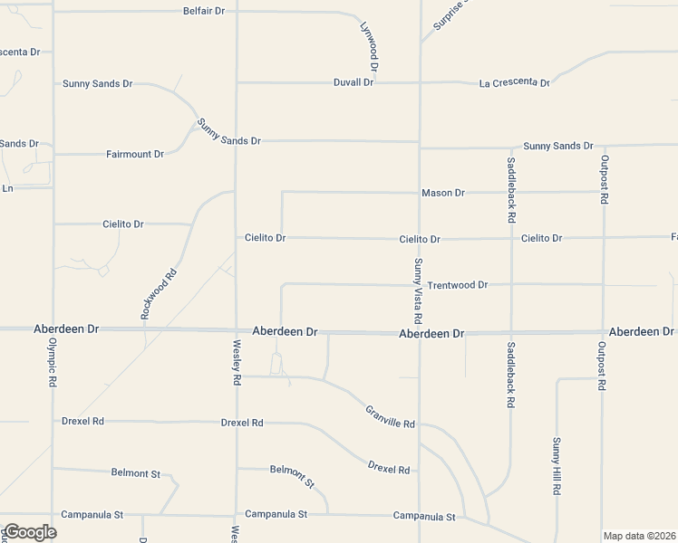 map of restaurants, bars, coffee shops, grocery stores, and more near 60726 Trentwood Drive in Joshua Tree