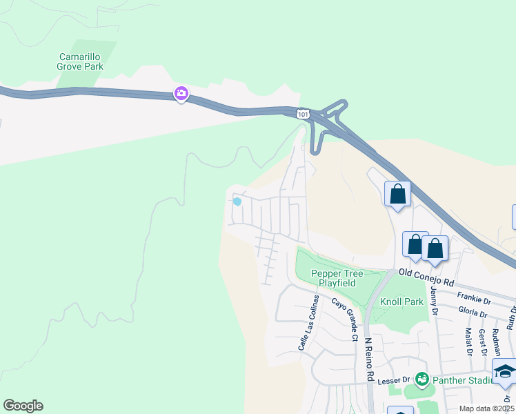 map of restaurants, bars, coffee shops, grocery stores, and more near 188 La Reina in Thousand Oaks