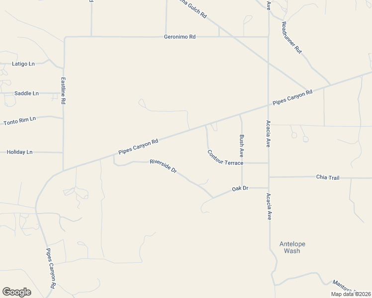 map of restaurants, bars, coffee shops, grocery stores, and more near Contour Terrace in Pioneertown