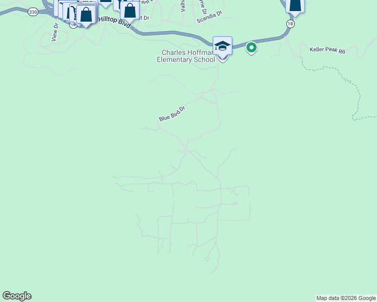 map of restaurants, bars, coffee shops, grocery stores, and more near 32412 Snow Cactus Court in Running Springs