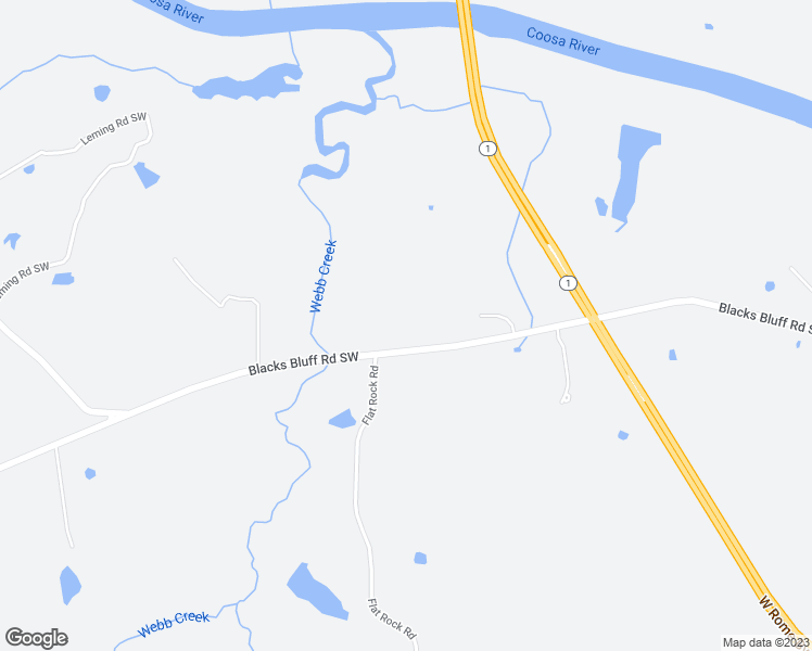 map of restaurants, bars, coffee shops, grocery stores, and more near 3242 Blacks Bluff Road Southwest in Rome