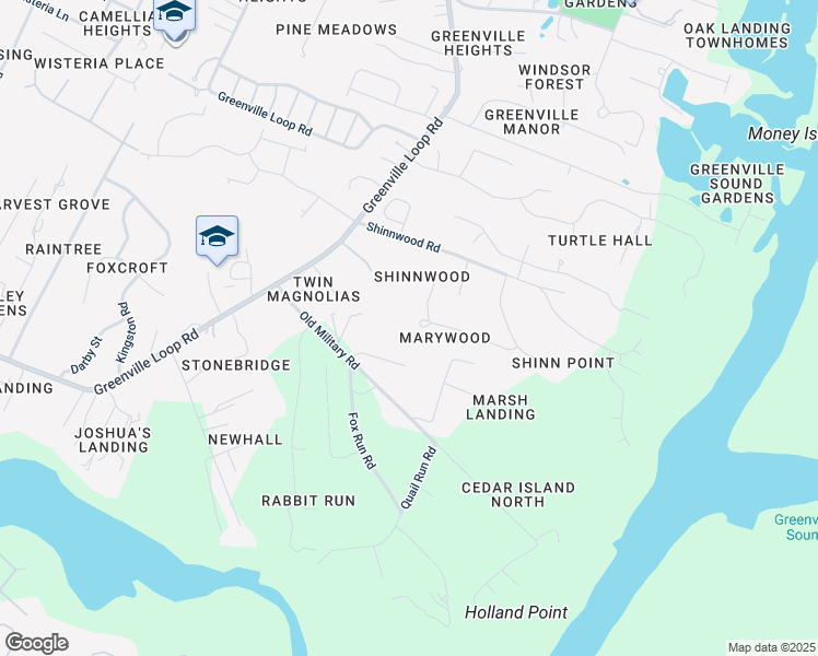map of restaurants, bars, coffee shops, grocery stores, and more near 6304 Marywood Drive in Wilmington