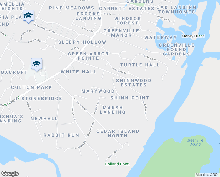 map of restaurants, bars, coffee shops, grocery stores, and more near 6335 Marywood Drive in Wilmington