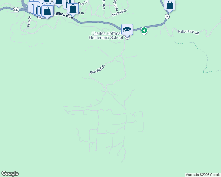 map of restaurants, bars, coffee shops, grocery stores, and more near 32412 Snow Cactus Court in Running Springs