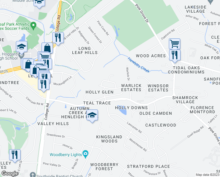 map of restaurants, bars, coffee shops, grocery stores, and more near 5025 Gorham Avenue in Wilmington