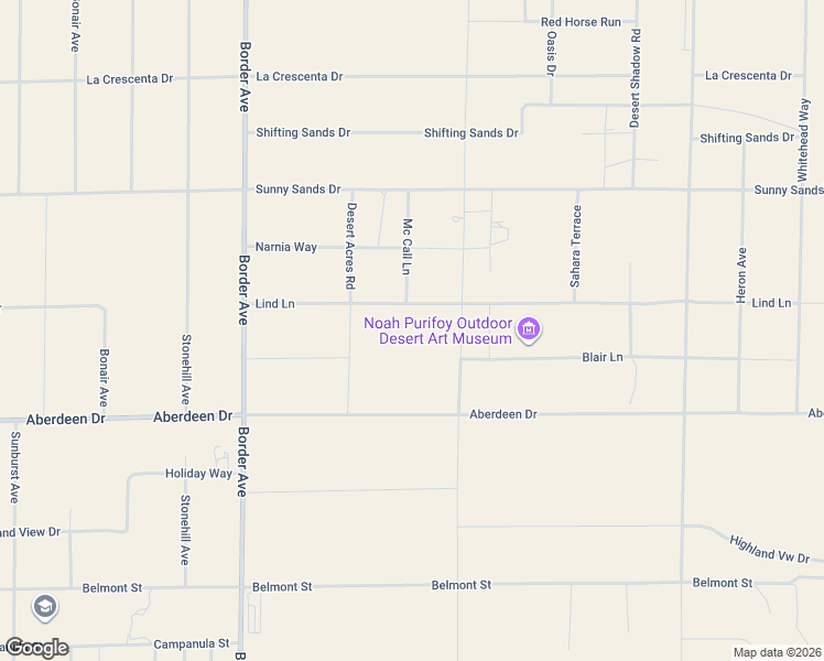 map of restaurants, bars, coffee shops, grocery stores, and more near 62787 Lind Lane in Joshua Tree