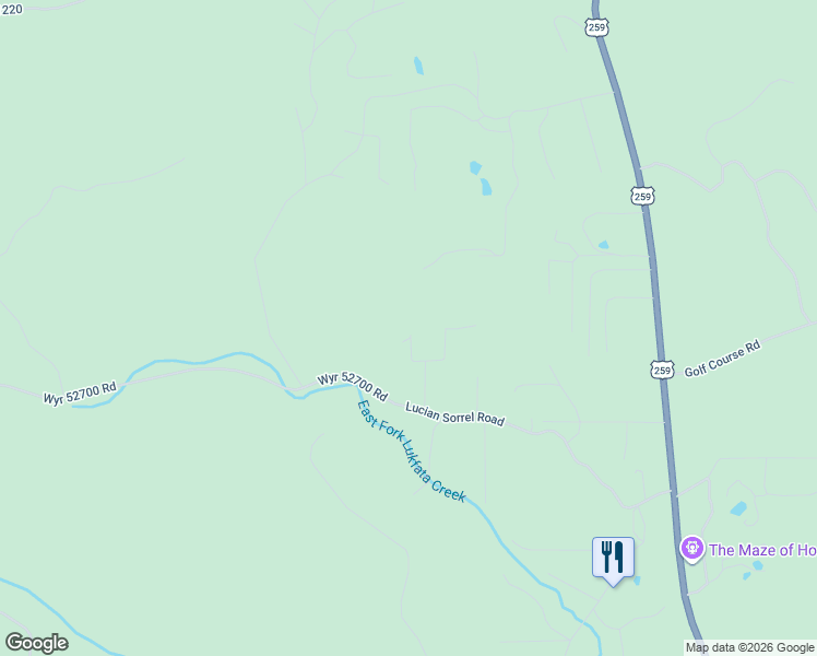 map of restaurants, bars, coffee shops, grocery stores, and more near 88 Pine Ridge Trail in Broken Bow