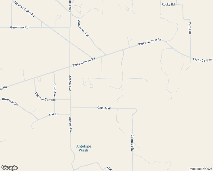 map of restaurants, bars, coffee shops, grocery stores, and more near 53125 Cielito Trail in Pioneertown