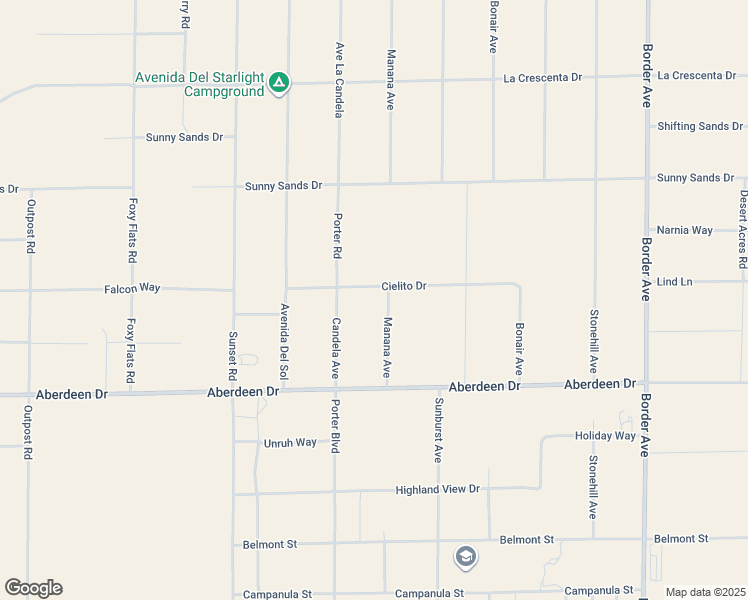 map of restaurants, bars, coffee shops, grocery stores, and more near Manana Avenue in San Bernardino County