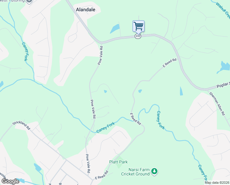 map of restaurants, bars, coffee shops, grocery stores, and more near 4245 Melinda Lane in Gainesville