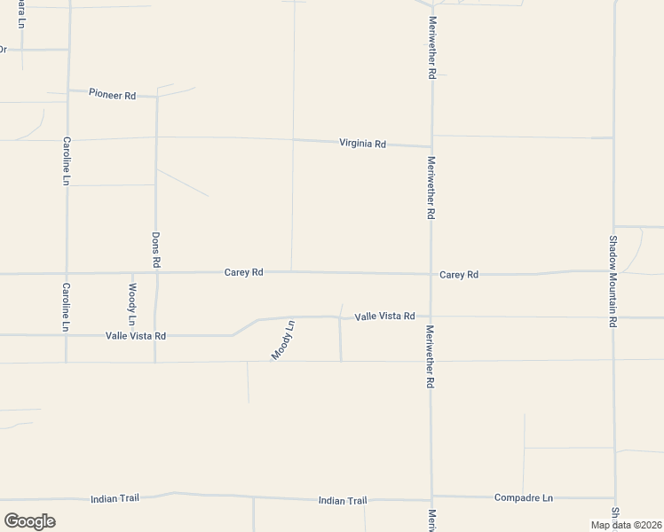 map of restaurants, bars, coffee shops, grocery stores, and more near 82654 Carey Road in Twentynine Palms