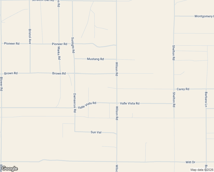 map of restaurants, bars, coffee shops, grocery stores, and more near 81216 Calle De Muzik in Twentynine Palms